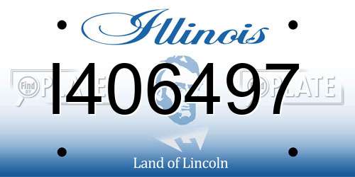 I406497 Illinois License Plate