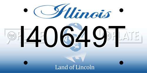 I40649T Illinois License Plate