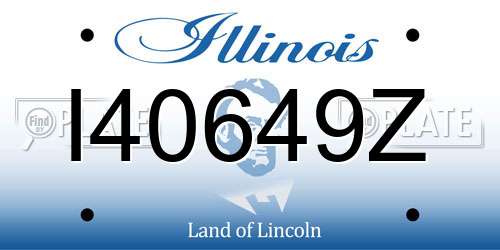 I40649Z Illinois License Plate