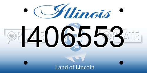 I406553 Illinois License Plate