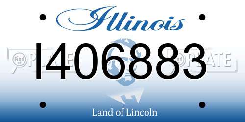 I406883 Illinois License Plate