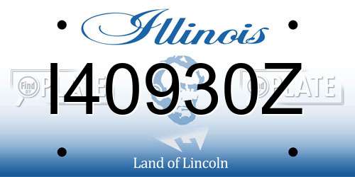 I40930Z Illinois License Plate