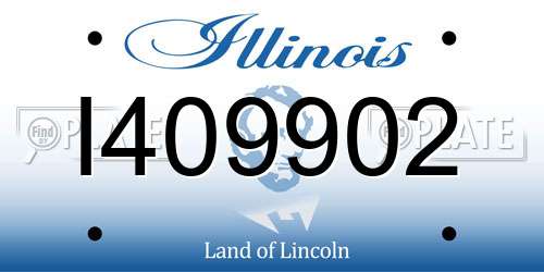 I409902 Illinois License Plate