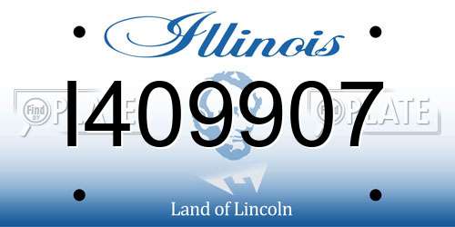 I409907 Illinois License Plate