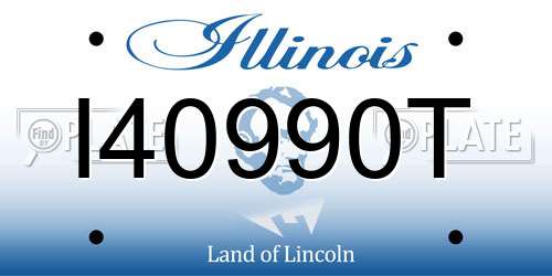 I40990T Illinois License Plate