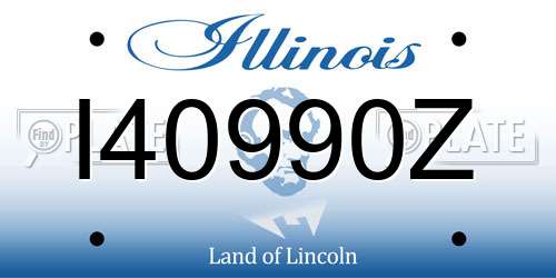 I40990Z Illinois License Plate