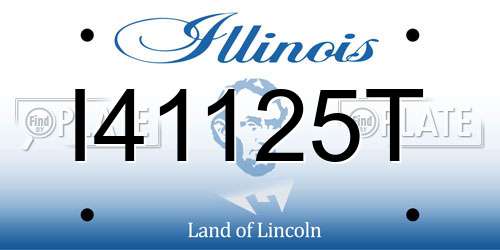 I41125T Illinois License Plate