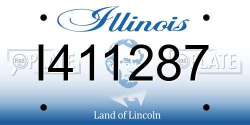 I411287 Illinois License Plate