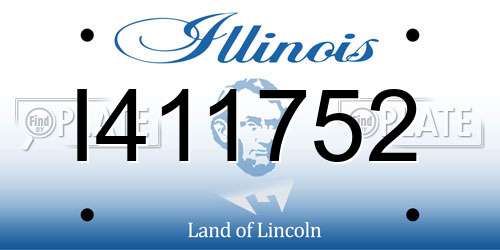 I411752 Illinois License Plate