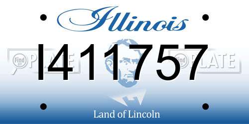 I411757 Illinois License Plate
