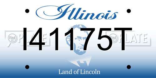I41175T Illinois License Plate