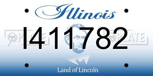 I411782 Illinois License Plate