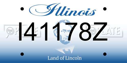 I41178Z Illinois License Plate
