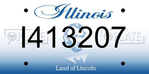I413207 Illinois License Plate