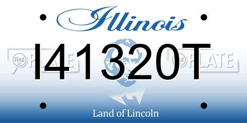 I41320T Illinois License Plate