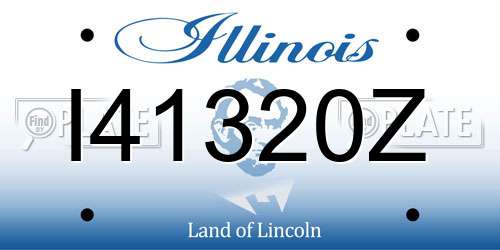 I41320Z Illinois License Plate