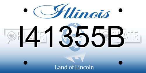 I41355B Illinois License Plate