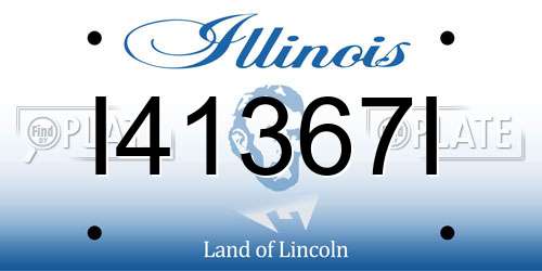 I41367I Illinois License Plate