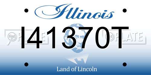 I41370T Illinois License Plate