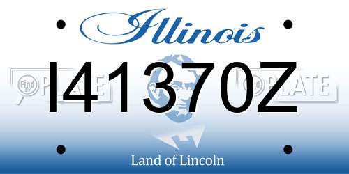 I41370Z Illinois License Plate