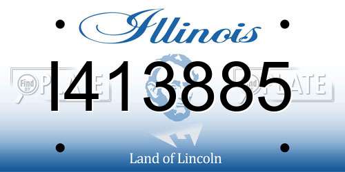I413885 Illinois License Plate