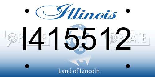 I415512 Illinois License Plate