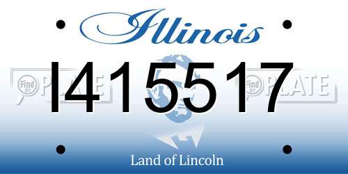 I415517 Illinois License Plate