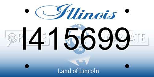 I415699 Illinois License Plate