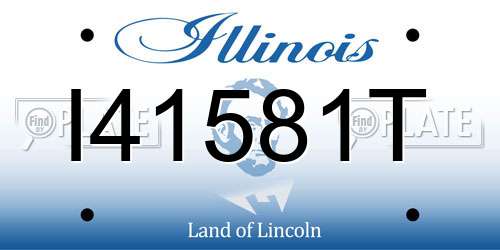 I41581T Illinois License Plate