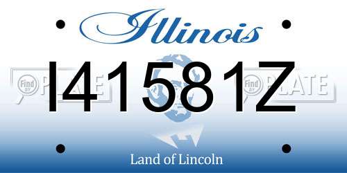 I41581Z Illinois License Plate