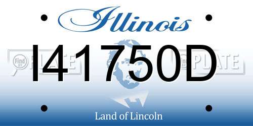 I41750D Illinois License Plate