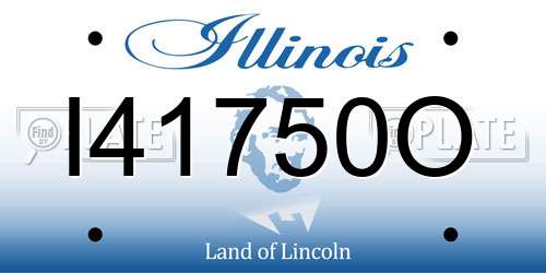 I41750O Illinois License Plate
