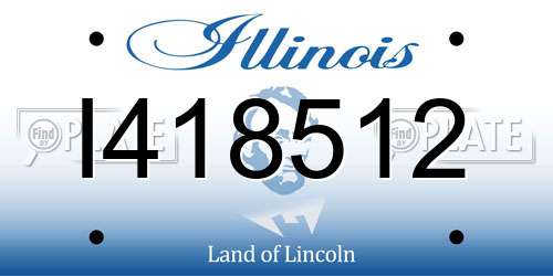 I418512 Illinois License Plate