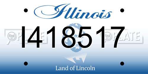 I418517 Illinois License Plate
