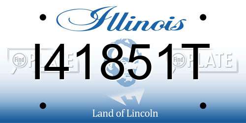 I41851T Illinois License Plate