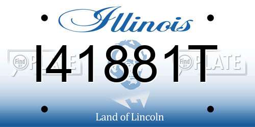 I41881T Illinois License Plate