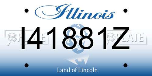 I41881Z Illinois License Plate