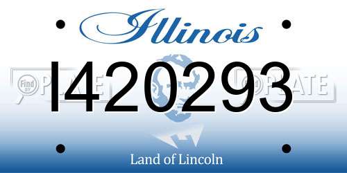 I420293 Illinois License Plate