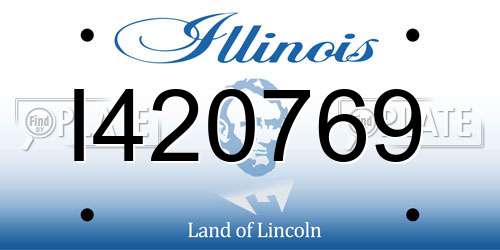 I420769 Illinois License Plate