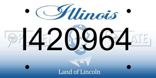 I420964 Illinois License Plate