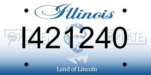 I421240 Illinois License Plate