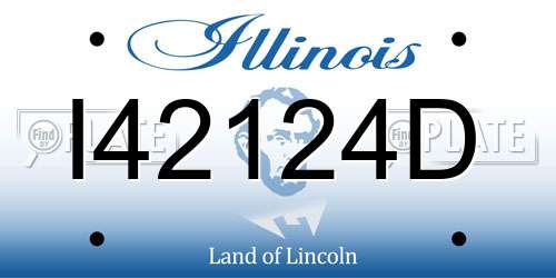 I42124D Illinois License Plate