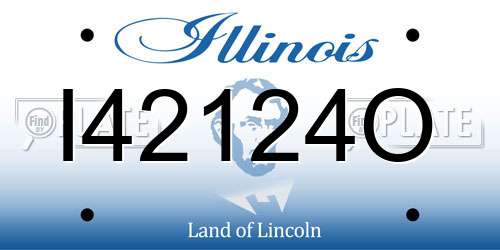 I42124O Illinois License Plate