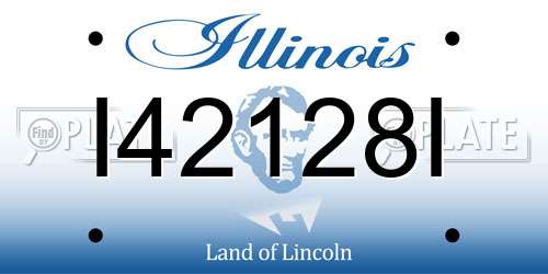 I42128I Illinois License Plate