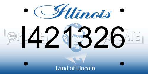 I421326 Illinois License Plate