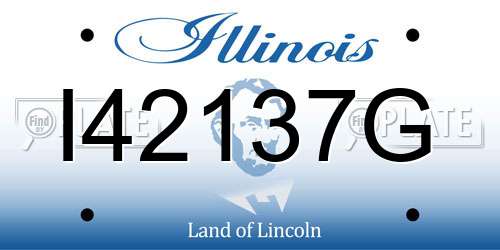 I42137G Illinois License Plate
