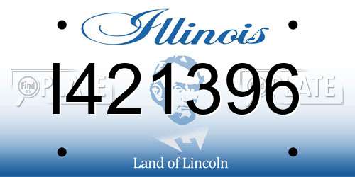 I421396 Illinois License Plate
