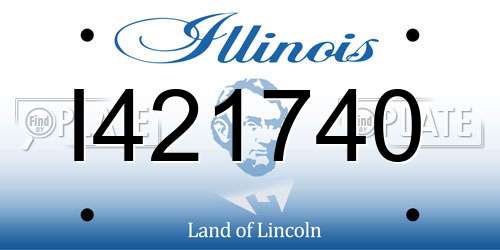 I421740 Illinois License Plate