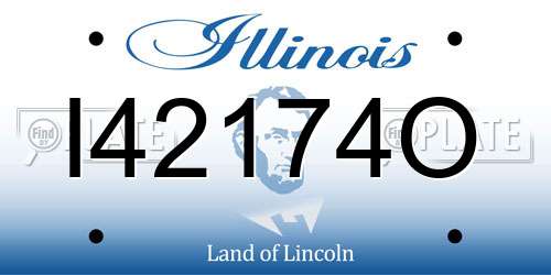 I42174O Illinois License Plate