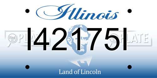 I42175I Illinois License Plate